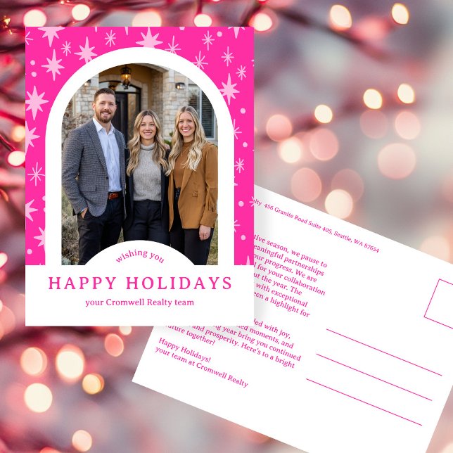 Carte Postale Business Corporate Holiday Stars CUSTOM Arch PHOTO (Business Corporate Holiday Stars CUSTOM Arch PHOTO Postcard
)