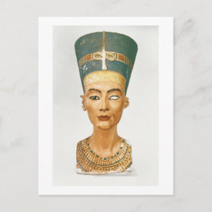 Carte Postale Bust of Queen Nefertiti, front view, from the stud
