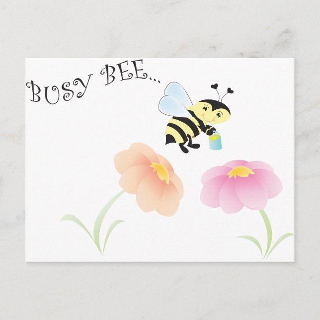 Carte Postale Busy Bee (Devant)