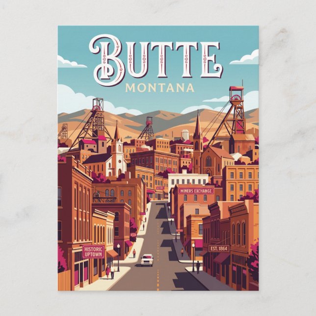 Carte Postale Butte États-Unis (Devant)