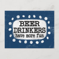 Carte postale Buveurs de bière s'amusent plus
