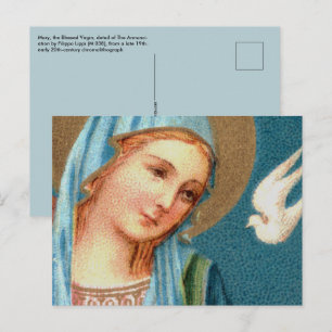 Carte Postale BVM & Saint-Esprit de l'Annonciation de Lippi (Dét