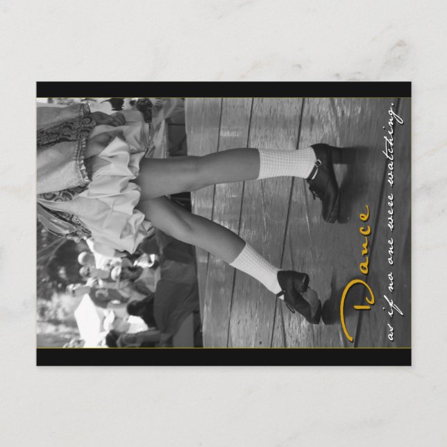 Carte postale BW Dancez comme si personne ne regar (Devant)