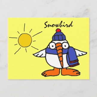 Carte postale BW - Funky Snowbird
