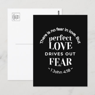 Carte Postale BW 'Perfect Love chasse la peur' - 1 John 4:18