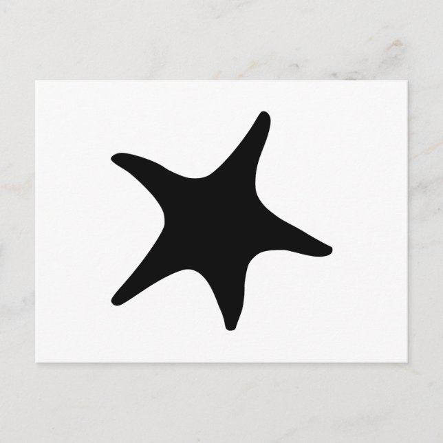 Carte Postale BW Starfish (Devant)
