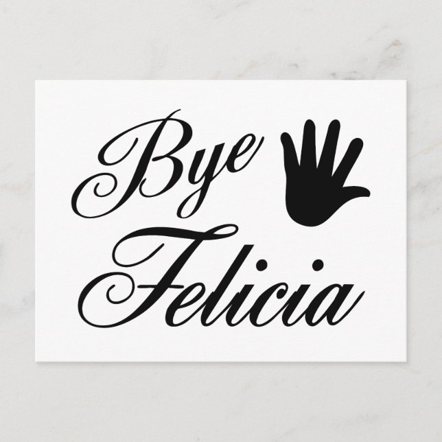 Carte Postale Bye Felicia Fancy Waving Main (Devant)