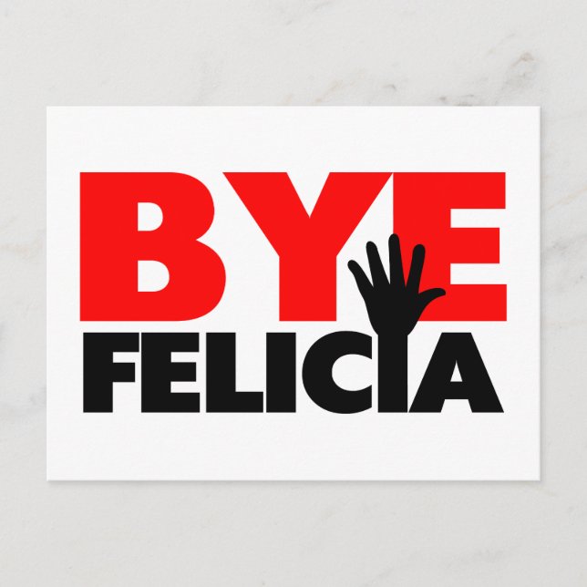 Carte Postale Bye Felicia Vague Main (Devant)