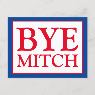 Carte Postale Bye Mitch McConnell Vote Élection bleue du Sénat