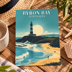 Carte Postale Byron Bay Australie Phare de Plage Vintage