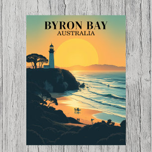 Carte Postale Byron Bay Australie Voyage Rétro Phare