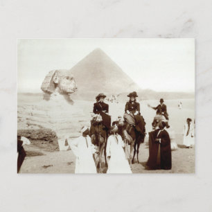 Carte Postale C. 1885 Les Américains en Égypte