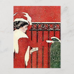 Carte Postale C Coles Phillips "Christmas Card Mail"