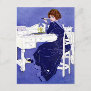 Carte Postale C Coles Phillips ‘Fadeaway Girl’ “Chère ou très ch