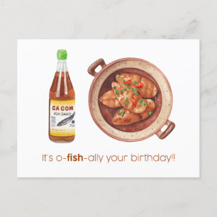 Carte Postale C’est Oh-fish-ally Your Birthday card
