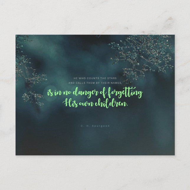 Carte Postale C. H. Spurgeon - Celui qui compte les étoiles (Devant)