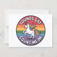 Ça a l'air gay, comptez-moi LGBT drapeau licorne a