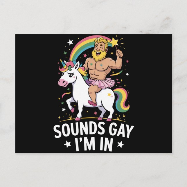 Carte Postale Ça a l'air gay j'entre  (Devant)