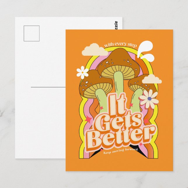 Carte Postale Ça devient mieux | Sensations Super Good Vibes & R (Devant / Derrière)