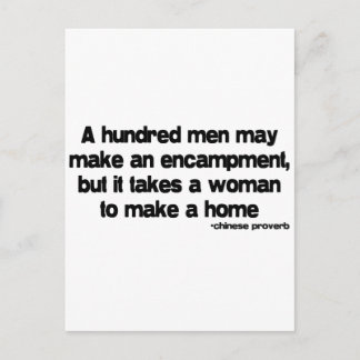 Carte Postale Ça prend une citation de femme