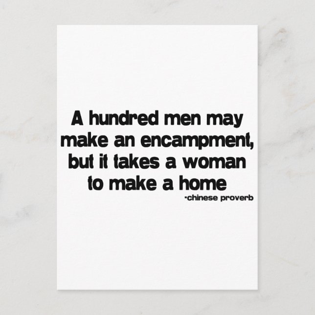 Carte Postale Ça prend une citation de femme (Devant)