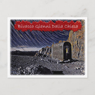 Carte Postale cabane alpine Bivacco Gianni Dalla Chiesa Dolomiti