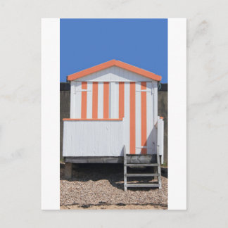 Carte Postale Cabane de plage rose et crème