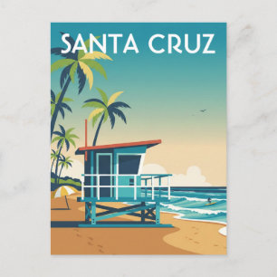 Carte Postale Cabane de sauveteur à Santa Cruz Californie Voyage