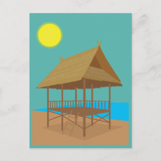 Carte Postale Cabane en bambou