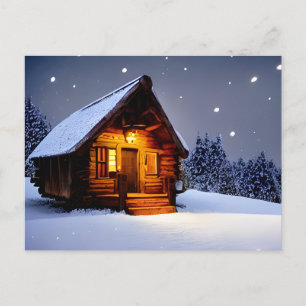 Carte Postale Cabane magique de minuit en hiver