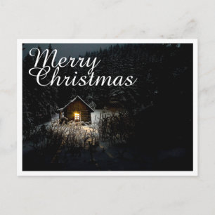 Carte Postale Cabane Mystique de Noël en Profonde Forêt