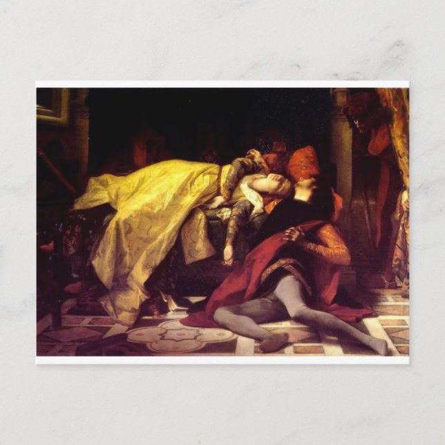 Carte Postale Cabanel Alexandre La mort de Francesca de Rimini (Devant)
