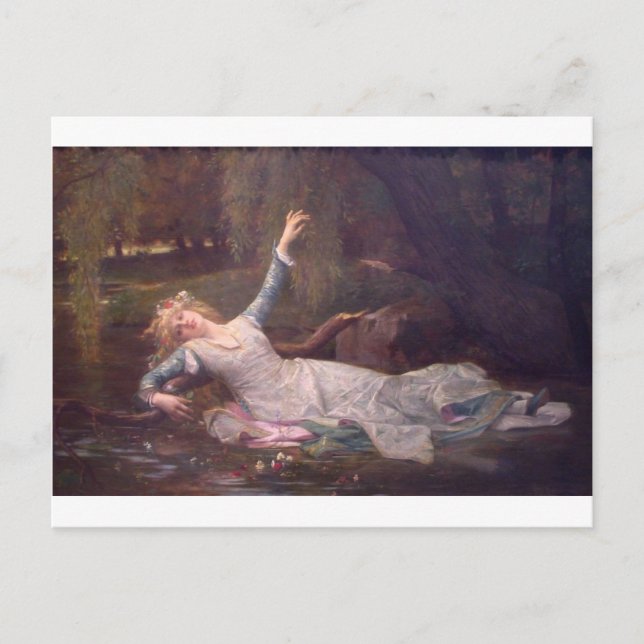 Carte Postale Cabanel Alexandre Ophelia 1883 (Devant)