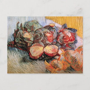Carte Postale Cabbages rouges et oignons par van Gogh