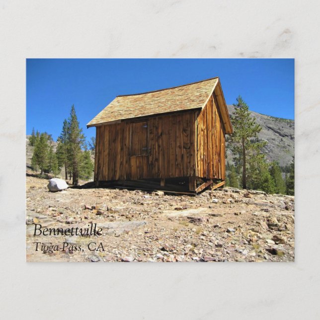 Carte Postale Cabine à Bennettville, Tioga Pass, Californie (Devant)