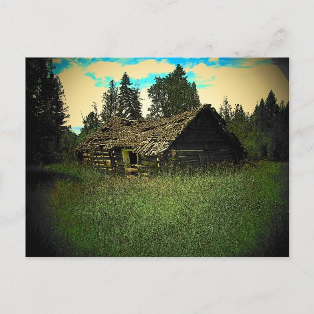 Carte Postale Cabine dans le champ par djoneill (Devant)