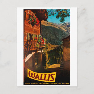 Carte Postale Cabine de journal en Wallis, Suisse