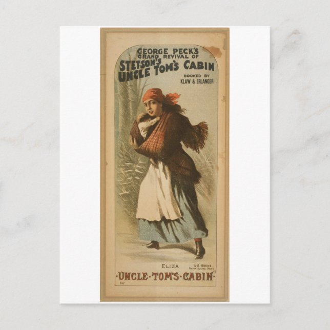 Carte Postale Cabine de l'oncle Tom, 'Eliza' Retro Theater (Devant)