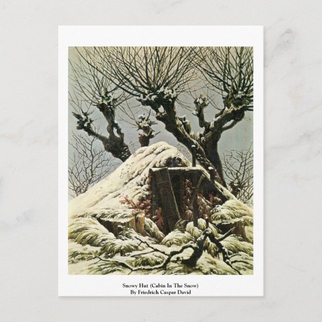 Carte Postale Cabine De Neige (Cabine Dans La Neige) (Devant)