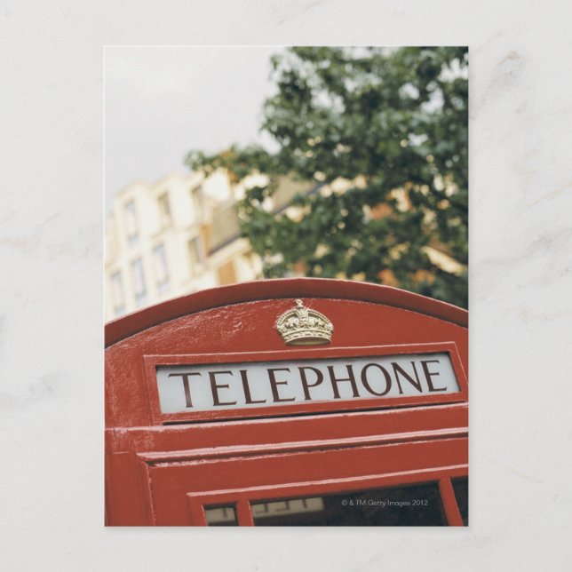 Carte Postale Cabine téléphonique à Londres Angleterre (Devant)