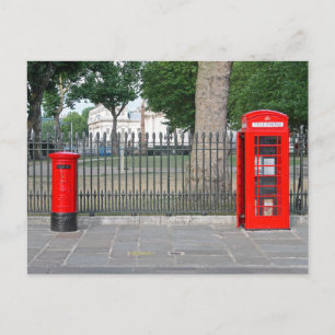 Carte Postale Cabine téléphonique et boîte aux lettres de Londre