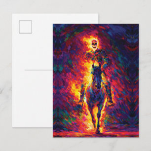 Carte Postale Cabine téléphonique rouge cosy Chat blanc Scène no