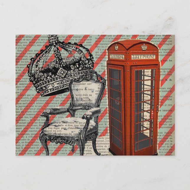 Carte Postale cabine téléphonique victorien jubilee couronne lon (Devant)