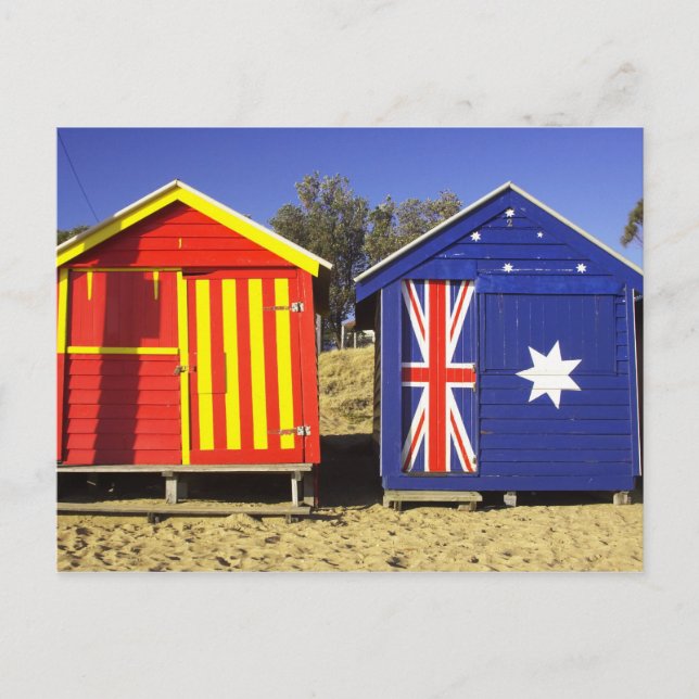 Carte Postale Cabines de Bain, Plage de Middle Brighton, Port 2 (Devant)