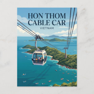 Carte Postale Câble Car Hòn Thơm Viêt Nam