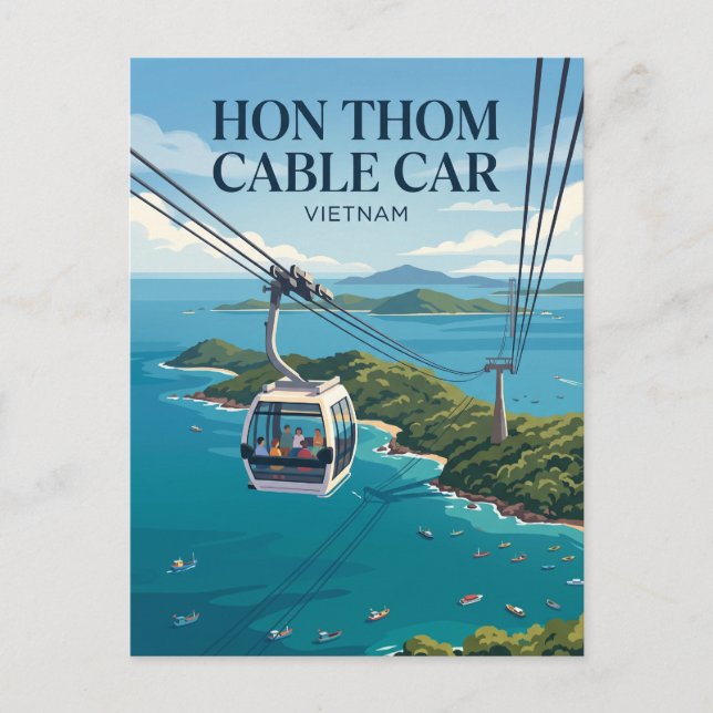 Carte Postale Câble Car Hòn Thơm Viêt Nam (Devant)