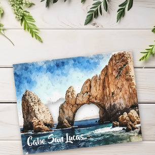 Carte Postale Cabo San Lucas Mexique Plage Aquarelle