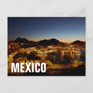Carte Postale Cabo San Lucas Ville Au coucher du soleil, Mexique