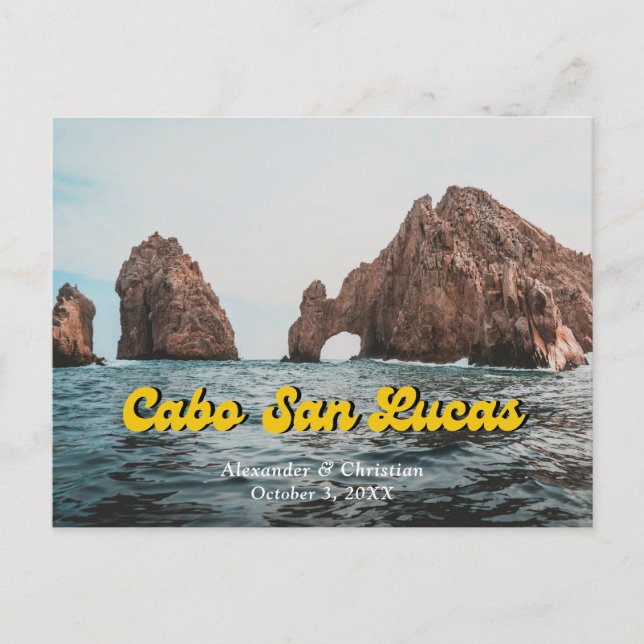 Carte postale Cabo Save the Date Mexique Mariage (Devant)