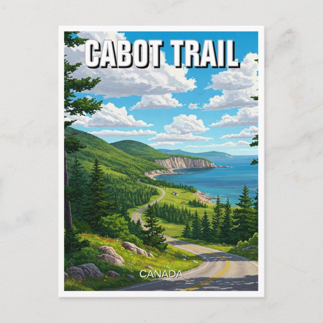 Carte Postale Cabot Trail Nouvelle-Écosse Canada Travel (Devant)